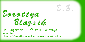 dorottya blazsik business card